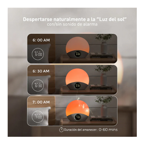 RUIDO BLANCO Y ALARMA CON LUZ DE AMANECER