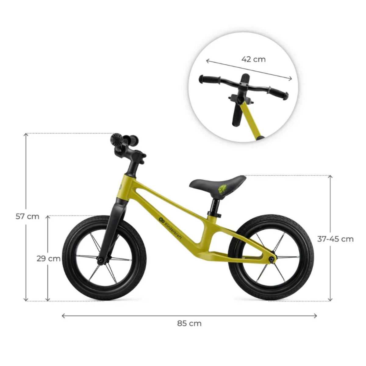 Bicicleta de Equilibrio Kinderkraft ETER Verde