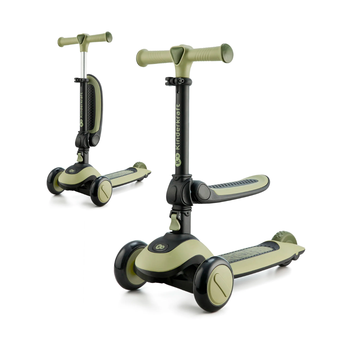 Triciclo Scooter 2 en 1 Kinderkraft HALLEY Grassland Green