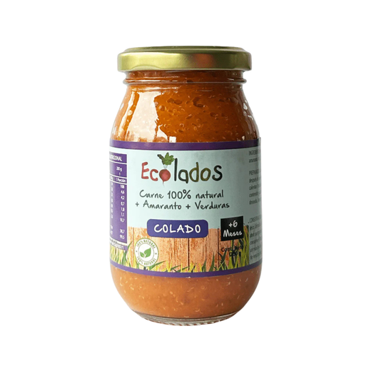 Colado 100% Natural de Carne, Amaranto y Verduras Ecolados