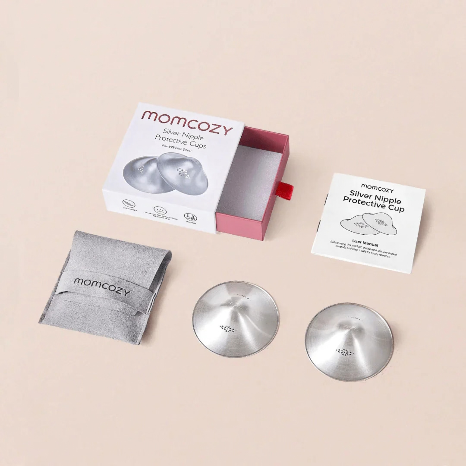 Copas De Lactancia De Plata 999 De 55mm Momcozy