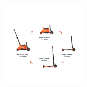XTED RIDE ON 3 EN  1 NARANJA   (1-12 años) -SMARTRIKE