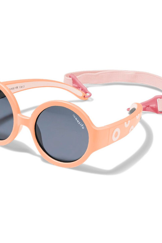 LENTES DE SOL PARA NIÑOS THE HIPPIE  LARGE 2 a 5 AÑOS  PEACH - MAUSITO