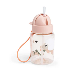 BOTELLA CON BOMBILLA TINY FARM ROSA 280ml DONE BY DEER