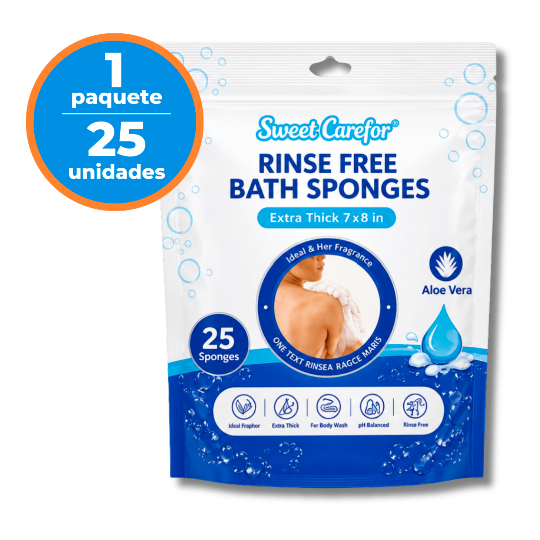 Esponjas Jabonosas Desechable Sweet Carefor 25 U.