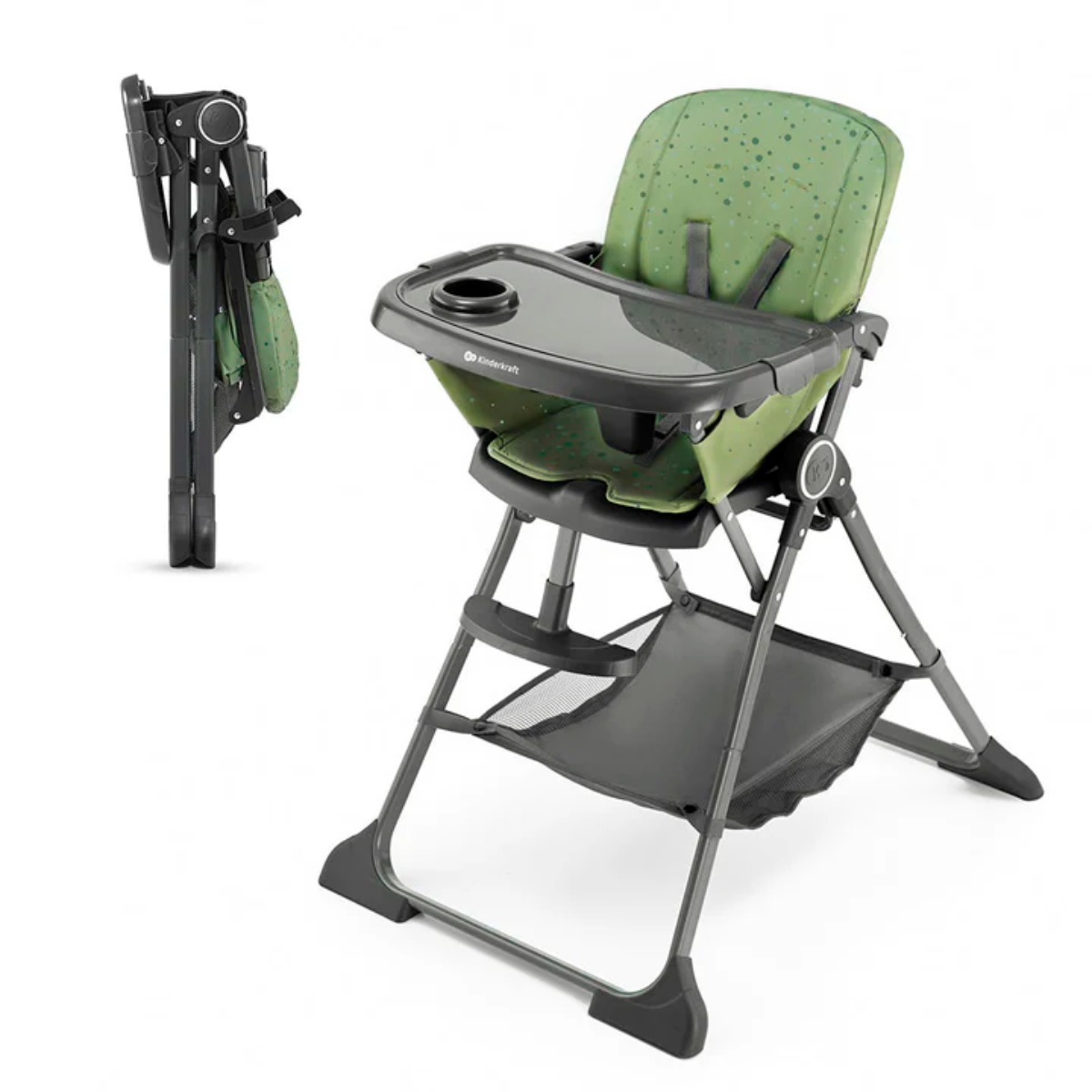 SILLA DE COMER PLEGABLE FOLDEE VERDE KINDERKRAFT
