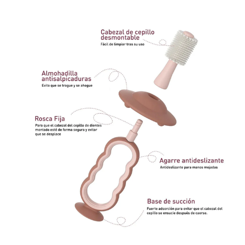 CEPILLO DENTAL DE SILICONA PARA  BEBÉ VERDE