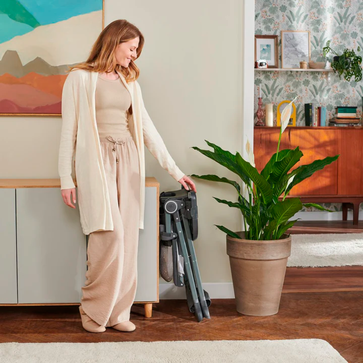 SILLA DE COMER PLEGABLE FOLDEE ROSA KINDERKRAFT