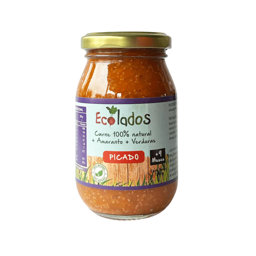 Picado 100% Natural de Carne Amaranto y Verduras 200gr Ecolados