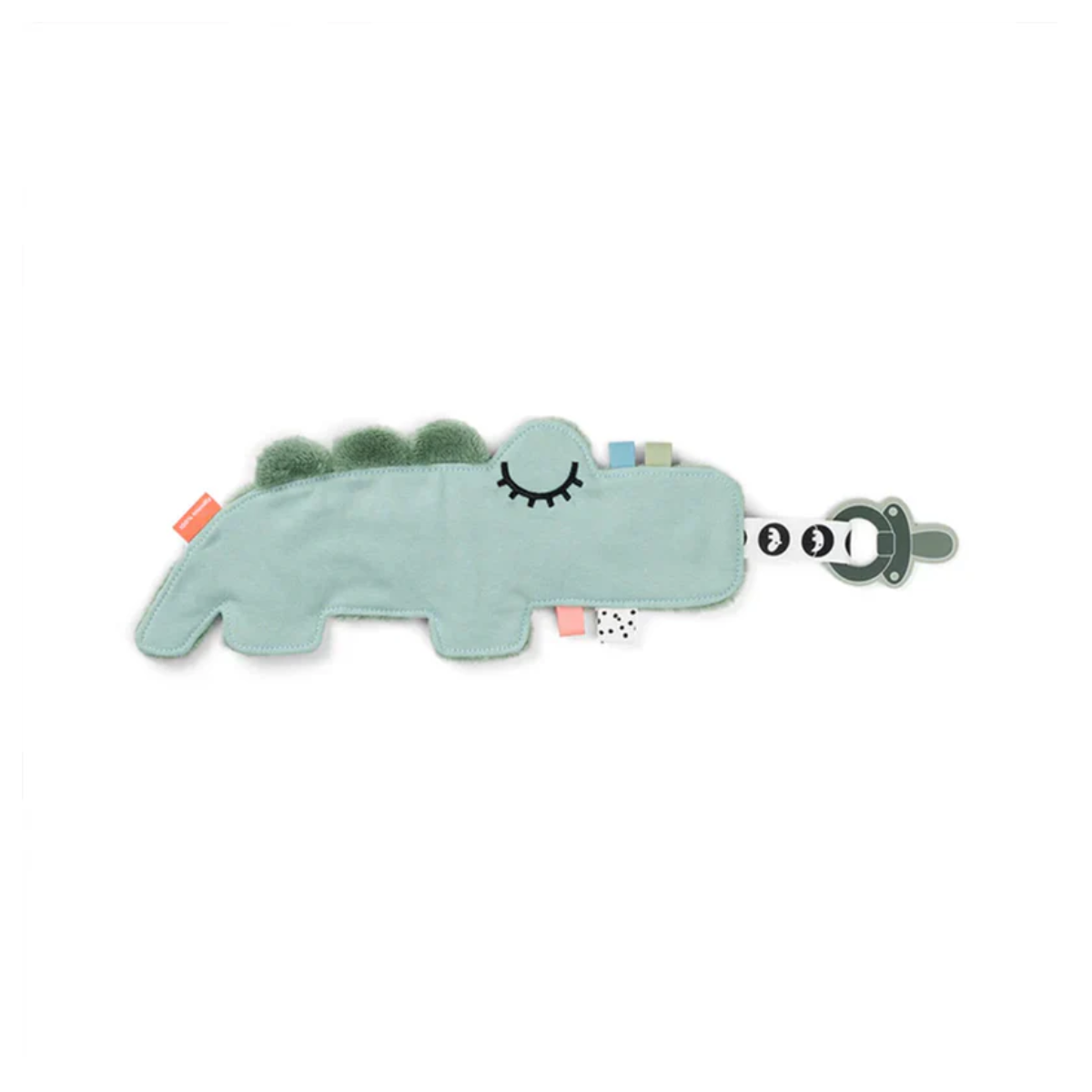 MINI MANTITA  PORTA CHUPETE CROCO VERDE DONE BY DEER