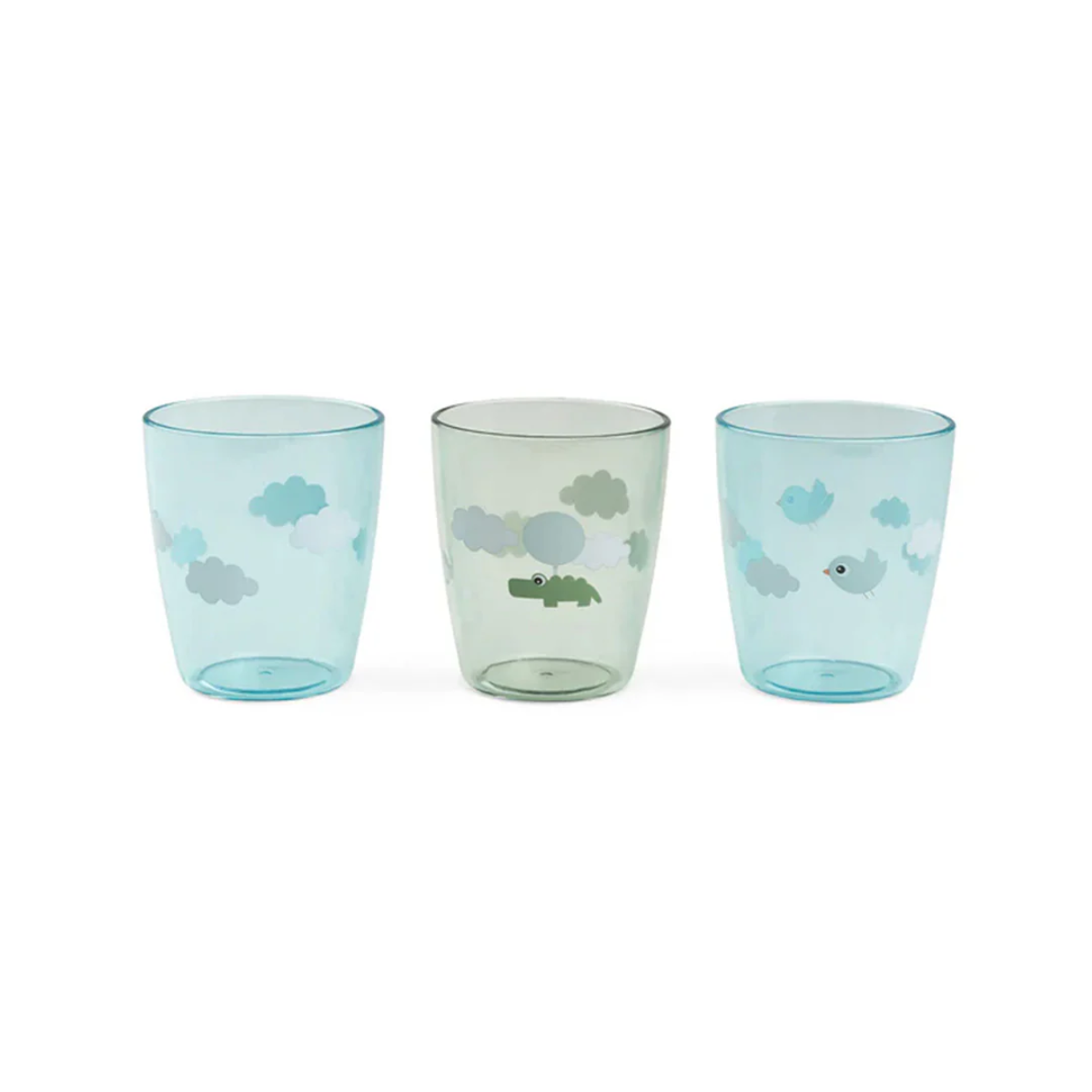 SET DE 3 MINI VASOS HAPPY CLOUDS VERDE DONE BY DEER