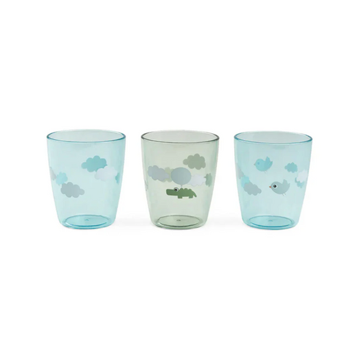 SET DE 3 MINI VASOS HAPPY CLOUDS VERDE DONE BY DEER