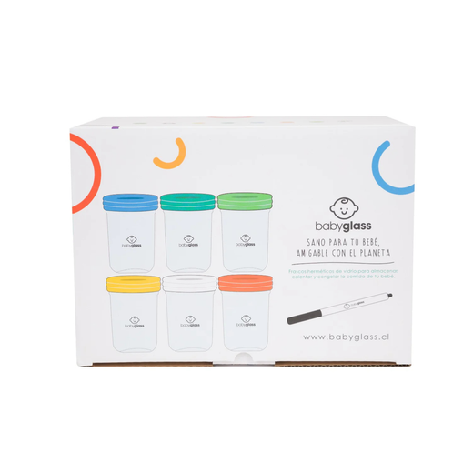 Contenedores De Vidrio Babyglass 240 Ml 6 U