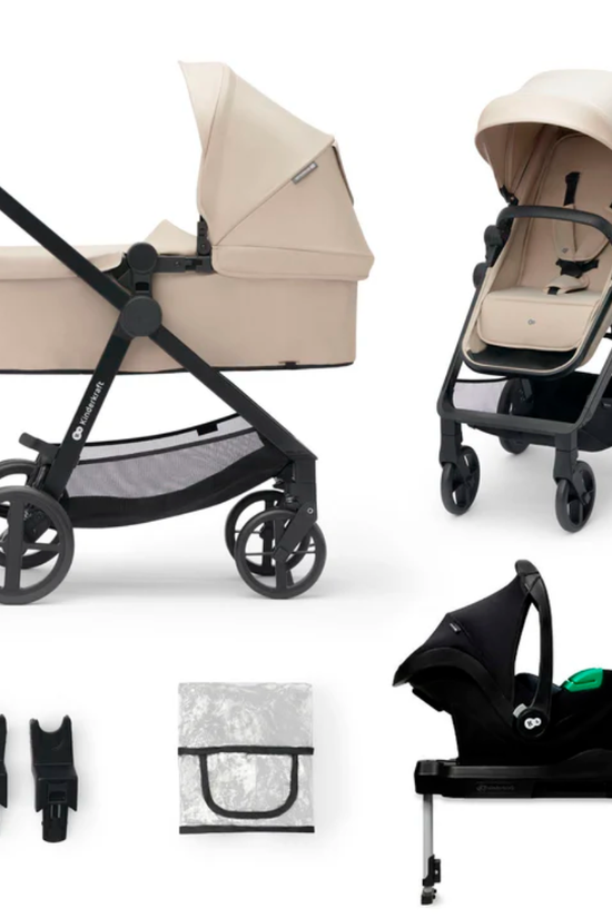 COCHE TRAVEL SYSTEM NEWLY  3 en 1 + BASE ISOFIX BEIGE- KIRDERKRAFT