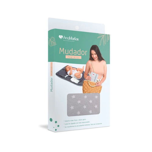 MUDADOR PORTATIL IMPERMEABLE GRIS - AMAMANTAS