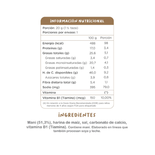 PUFFS BOMBAS MANÍ 20 GR - KUNA
