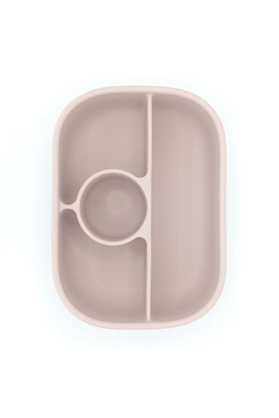 PLATO DE SILICONA ROSA CON TAPA DE BBPRO