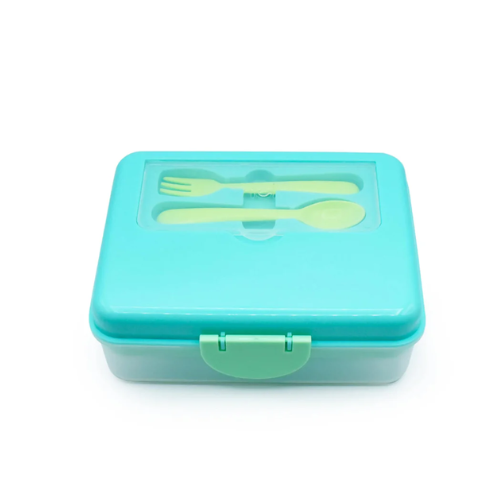 LONCHERA BENTO BOX CON CUBIERTOS LIMA Y VERDE - MELII