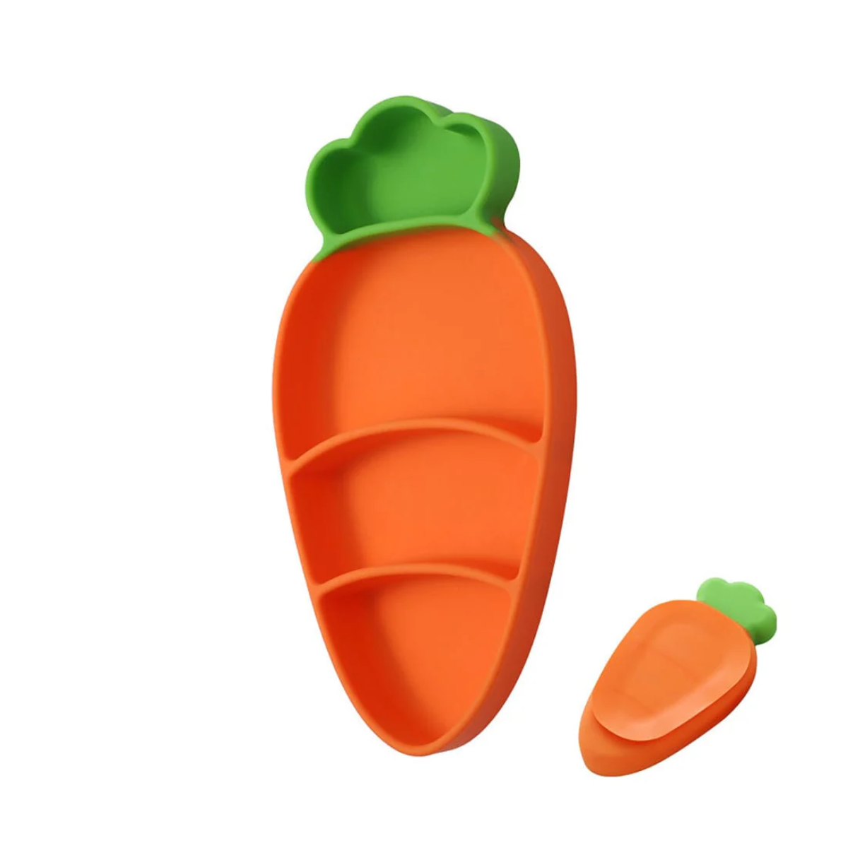 PLATO SILICONA CON SUCCIÓN ZANAHORIA THE BABY NATION