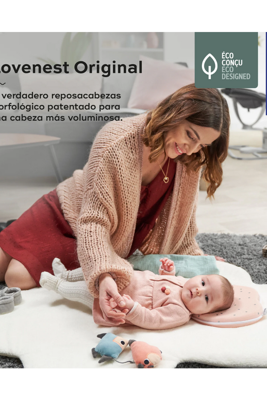 COJÍN SOPORTE ERGONÓMICO TERMOREAGULADO LOVENEST BABY MOOV ROSADO 0 - 4 MESES