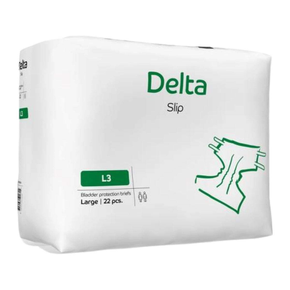 PAÑAL ANATÓMICO DELTA SLIP L3 ABENA L3 22 Unidades