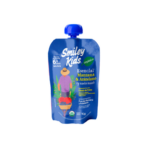 PURE ORGANICO  MANZANA Y ARADANO  90 GR - SMILEY KIDS
