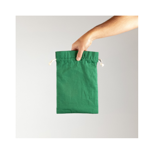 SAQUITO DE ALGODÓN DE VERDE 30x20 (cm) - BE HAPPY BE GREEN