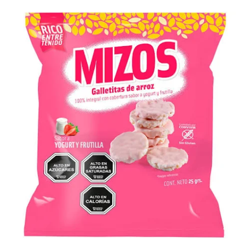 GALLETAS DE ARROZ FRUTILLA 16 GR - MIZOS