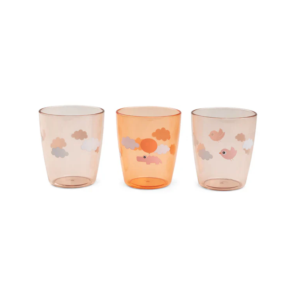 SET DE 3 MINI VASOS HAPPY CLOUDS NARANJA DONE BY DEER