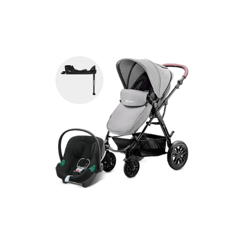 COCHE TRAVEL SYSTEM MOOV GREY + ATON  B2 + Base- KINDERKRAFT