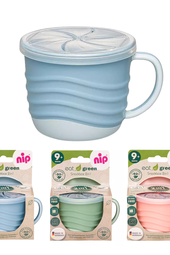 Pocillo Para Snack NIP Eat Green 2 En 1 +9m