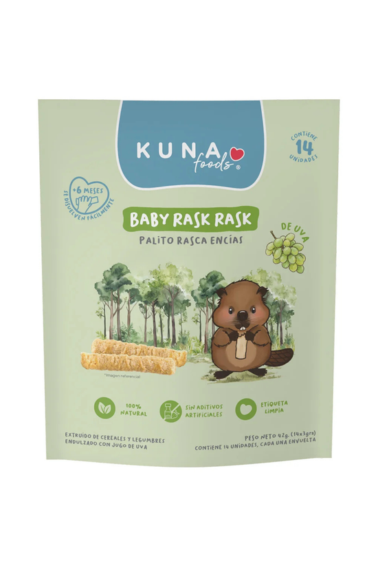Palitos Rasca Encías Baby Rask Rask Kuna Foods +6 Meses 42 g
