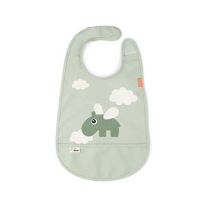 BABERO CON VELCRO HAPPY CLOUDS VERDE - DONE BY DEER