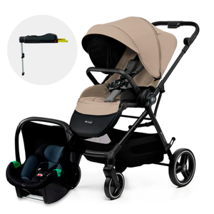 TRAVEL SYSTEM YOXI  3 en 1 BEIGE + MINK + BASE KINDERKRAFT