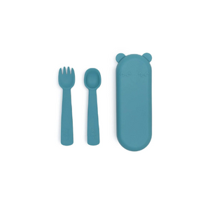 CUBIERTOS CON CAJA WE MIGHT BE TINY AZUL OSCURO