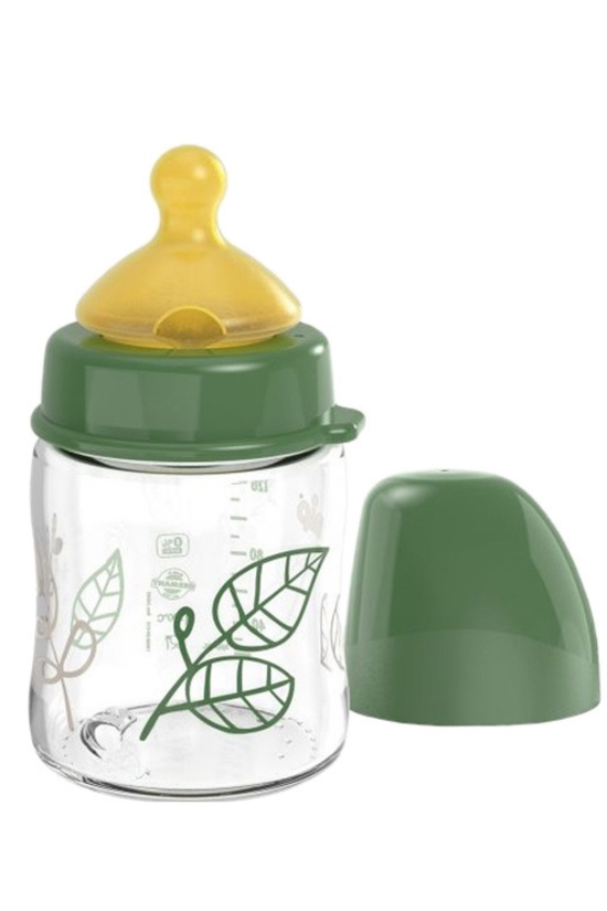 Mamadera Anticólicos De Vidrio Cherry Green NIP 120ml S +0m