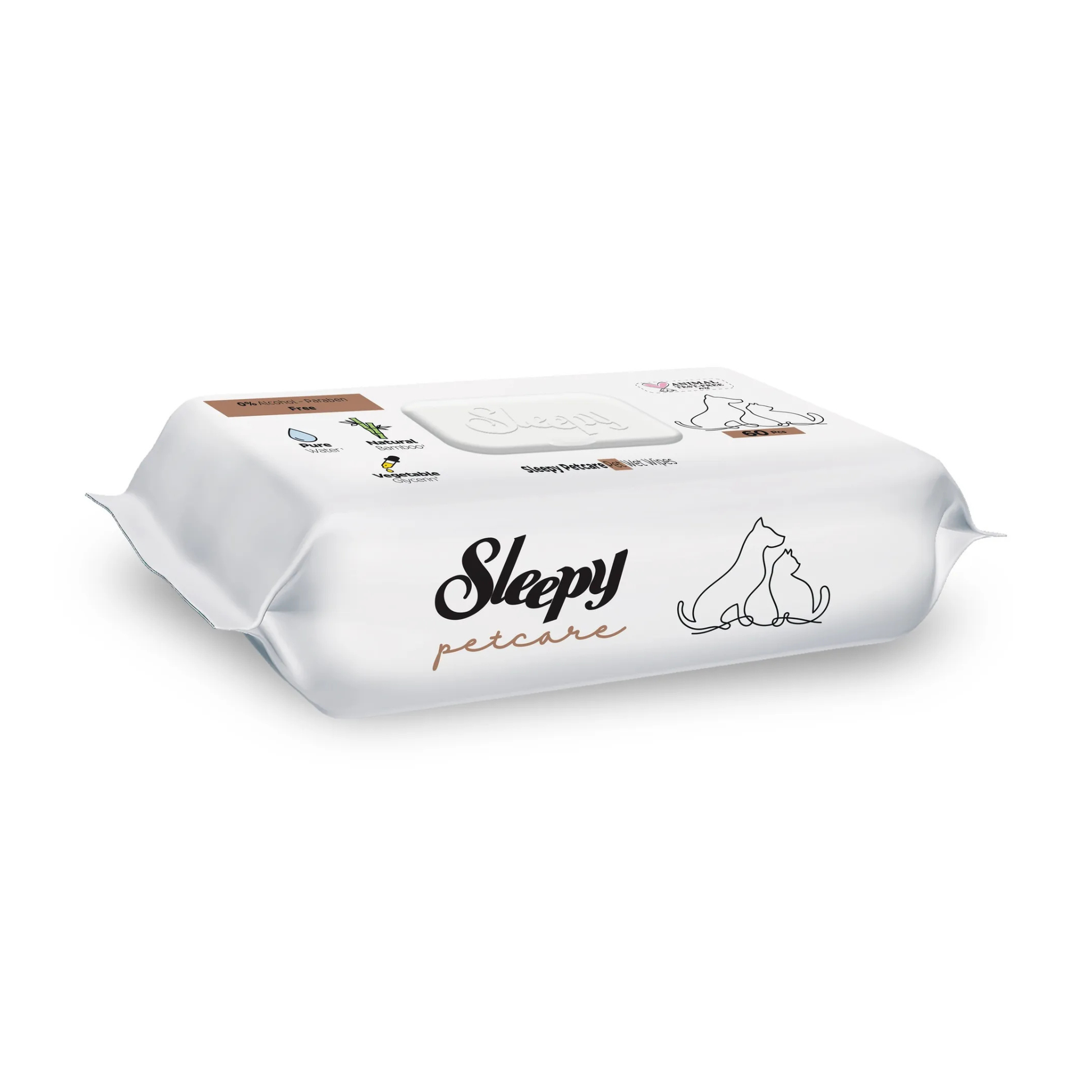 Toallitas Húmedas Sleepy Pet Care 60 Unidades