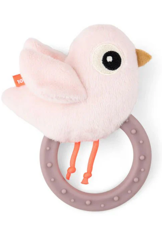 SONAJERO SENSORIAL CON MORDEDOR BIRDEE ROSA DONE BY DEER