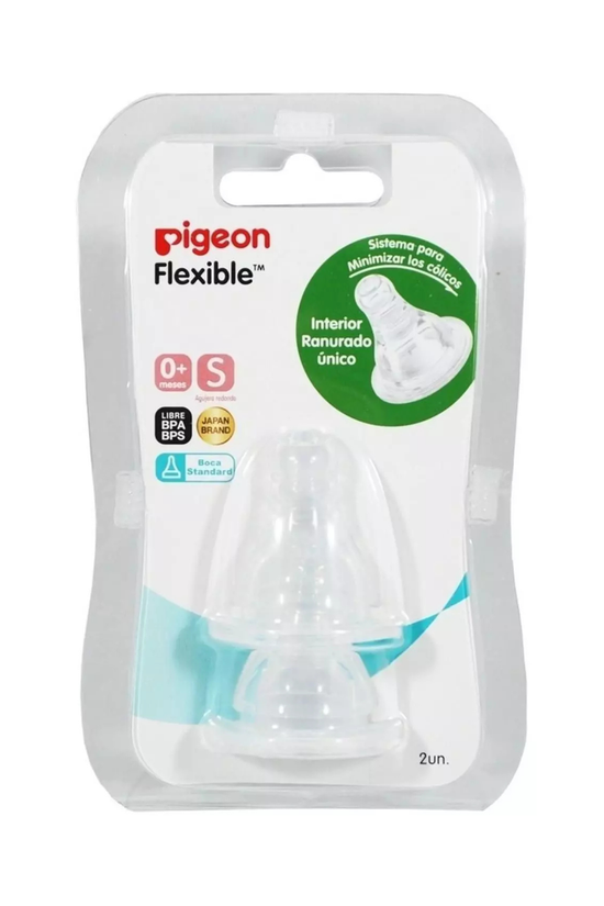Repuesto Tetina Pigeon Flexible x2 Unidades (Boca Standard)