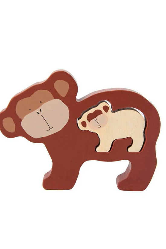 PUZZLE BEBÉS DE MADERA SR. MONO  TRIXIE