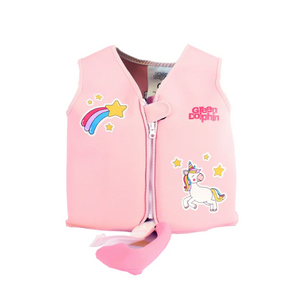 CHALECO FLOTADOR INFANTIL UNICORNIO ROSADO  3 A 6 años - GREEN DOLPHIN