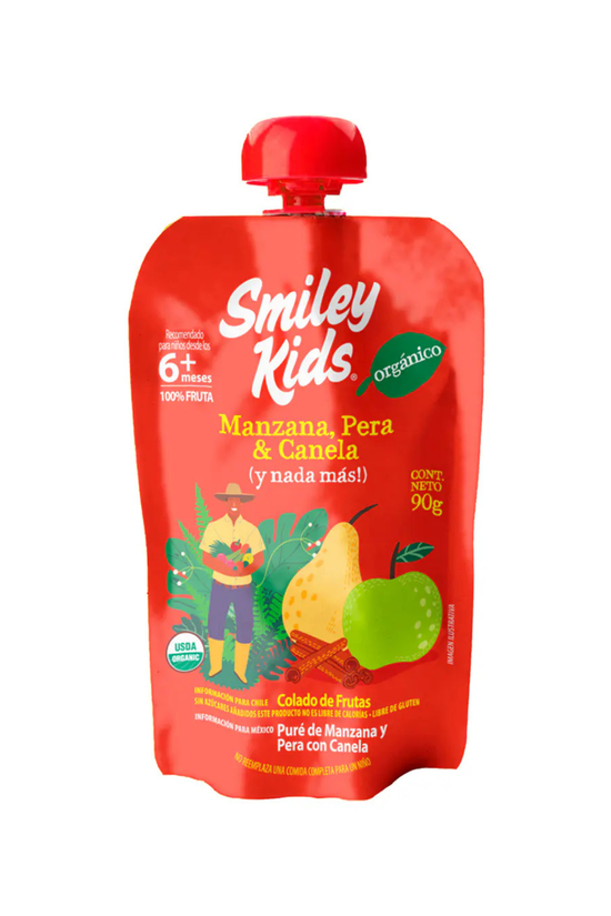 Colado Orgánico de Frutas Smiley Kids 90gr +6m