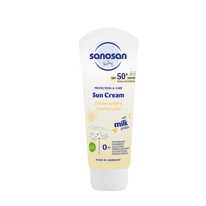CREMA PROTECTORA SOLAR PARA BEBÉ, NIÑOS Y ADULTOS SPF 50+ SANOSAN