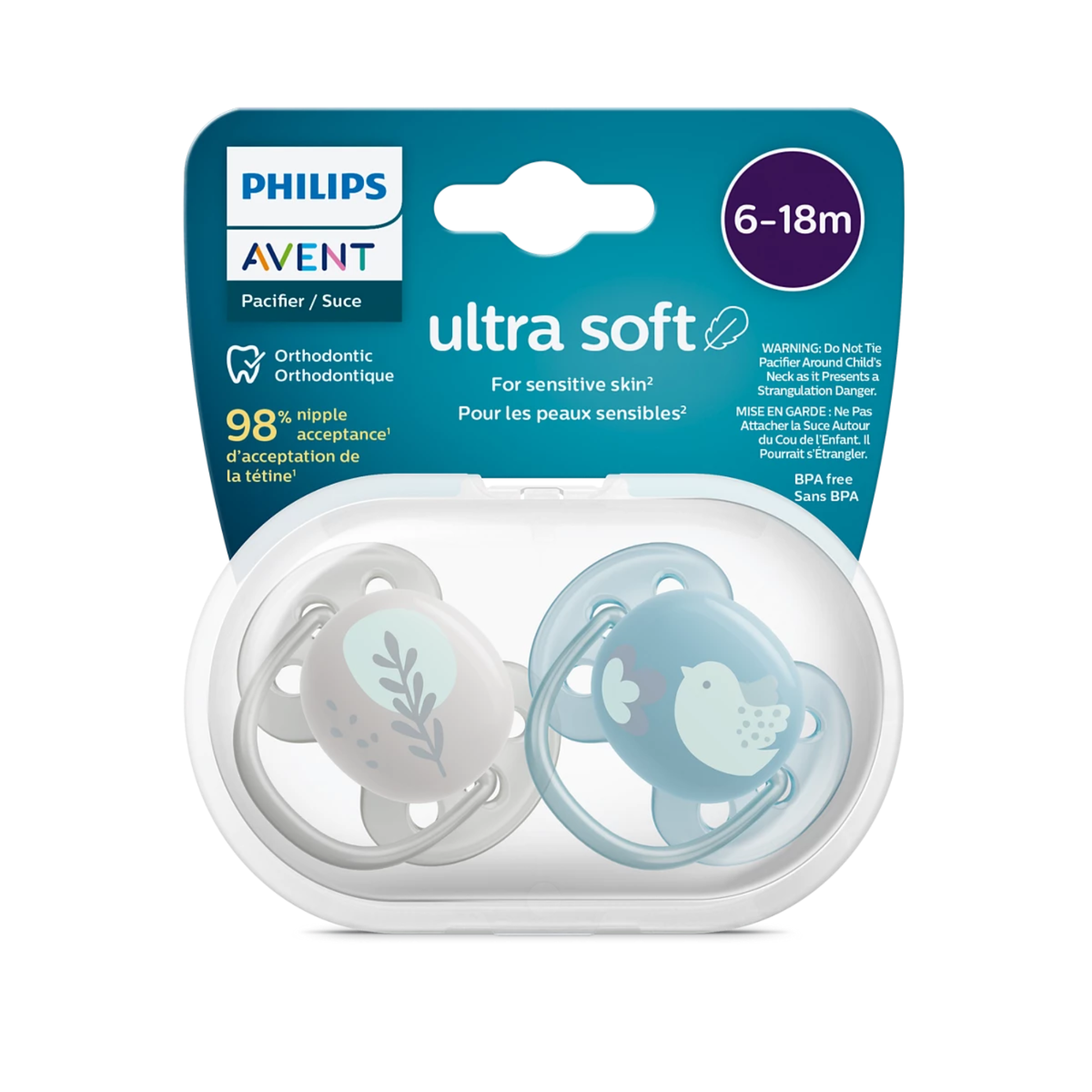 Chupete Philips Avent Ultra Soft Orthodontic 6-18 Meses