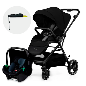 TRAVEL SYSTEM YOXI  3 en 1 NEGRO + MINK + BASE KINDERKRAFT