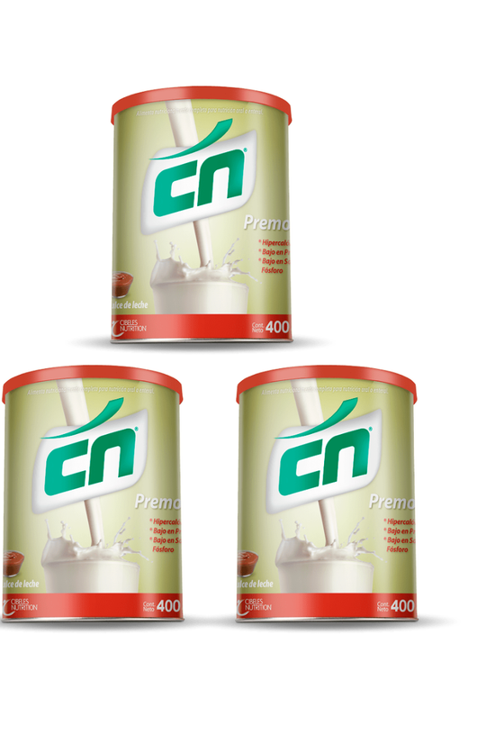Pack x3 Suplemento Premo-Renal CN Dulce de Leche 400 g Polvo