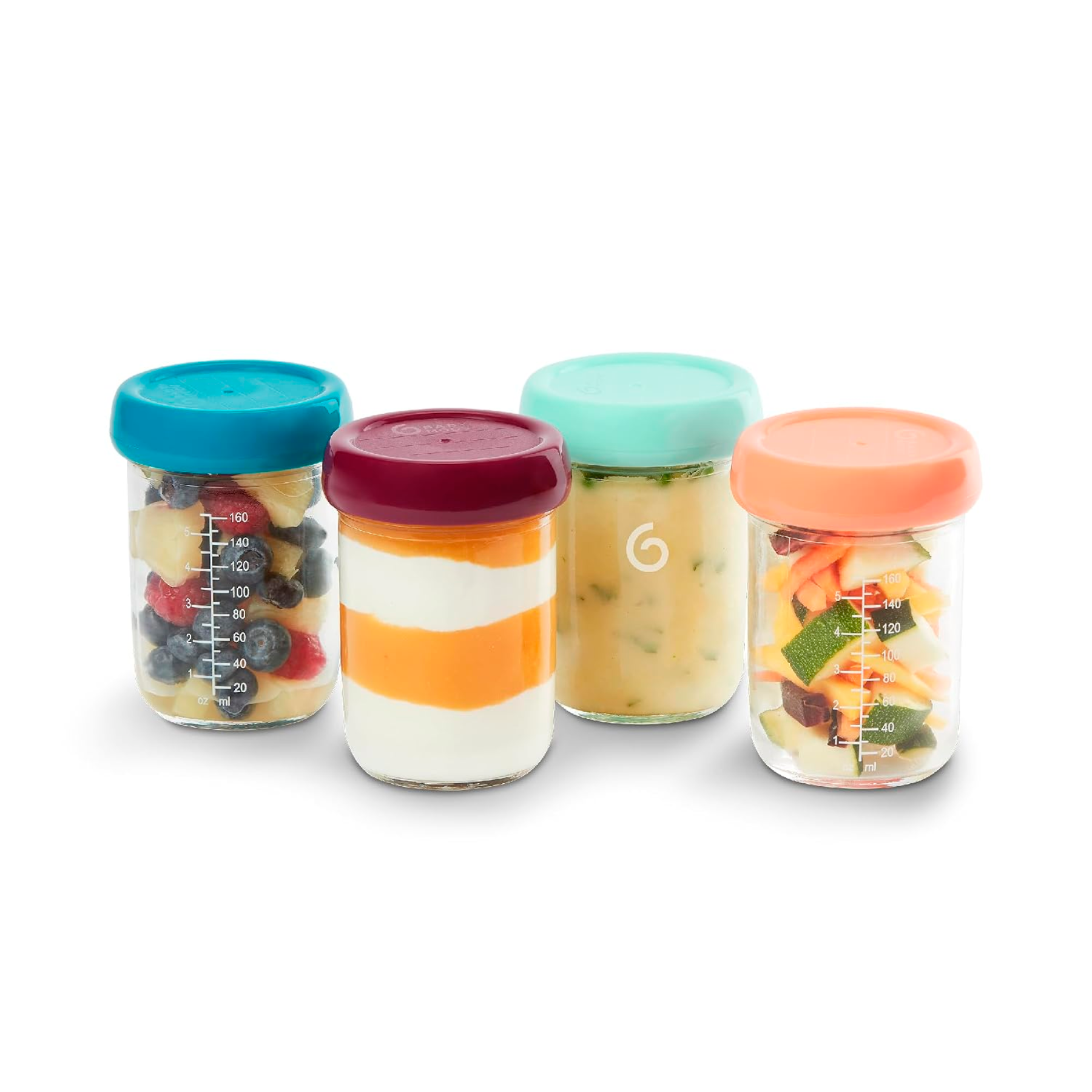Set de 4 bowls de vidrio de 220 ml +0m Babymoov