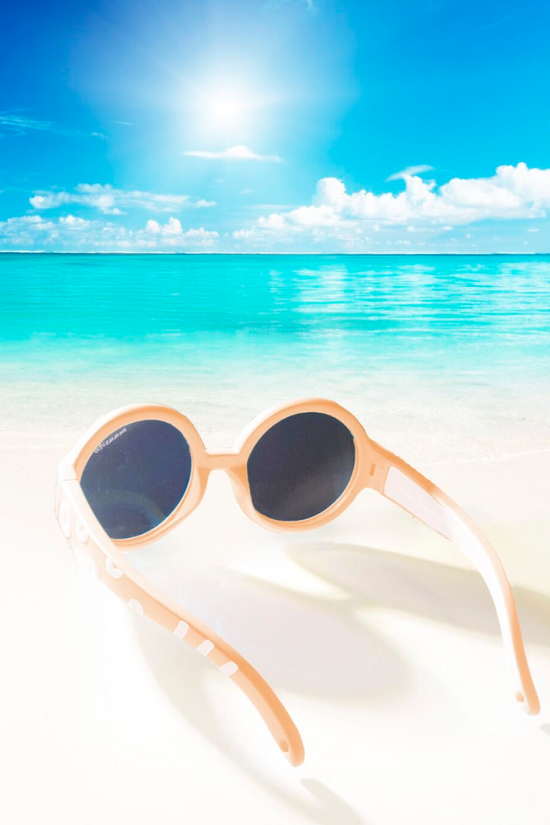 LENTES DE SOL PARA NIÑOS THE HIPPIE  LARGE 2 a 5 AÑOS  PEACH - MAUSITO