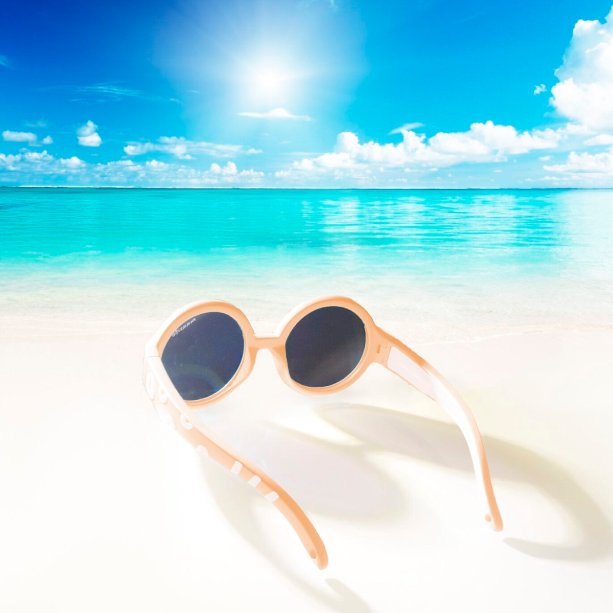 LENTES DE SOL PARA NIÑOS THE HIPPIE  LARGE 2 a 5 AÑOS  PEACH - MAUSITO