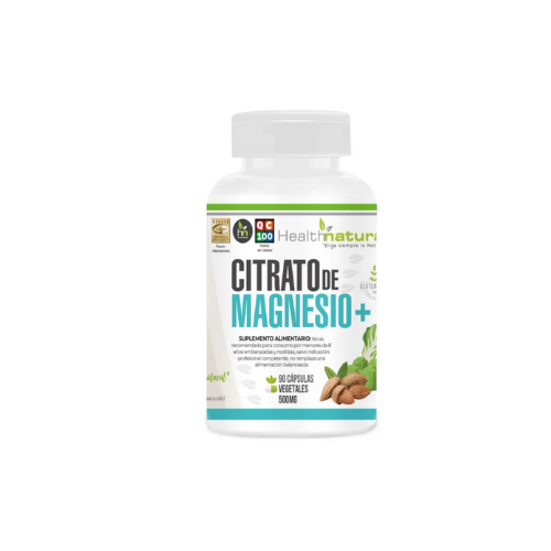 CITRATO DE MAGNESIO  +  500 mg 90 Caps - HEALTH NATURAL